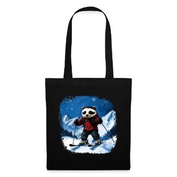 Skieur Badger - Sac en tissu - noir - Devant
