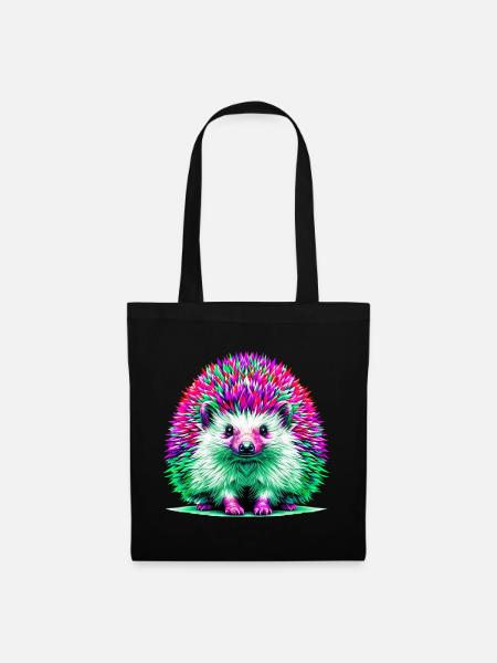 Igel - Stoffbeutel - Schwarz