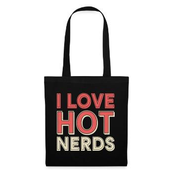 I Love Hot Nerds 20 - Stoffbeutel - Schwarz - Vorne