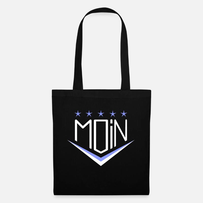 Logo Moin Anchor Dire avec imprimé à la mode - Sac en tissu - noir
