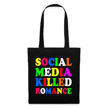 social media killed romance - Stoffbeutel - Schwarz - Vorne