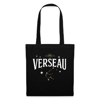 Signe astro verseau - Sac en tissu - noir - Devant