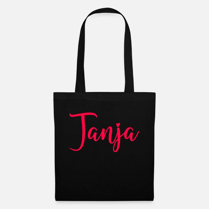 name tanja - Stoffbeutel - Schwarz