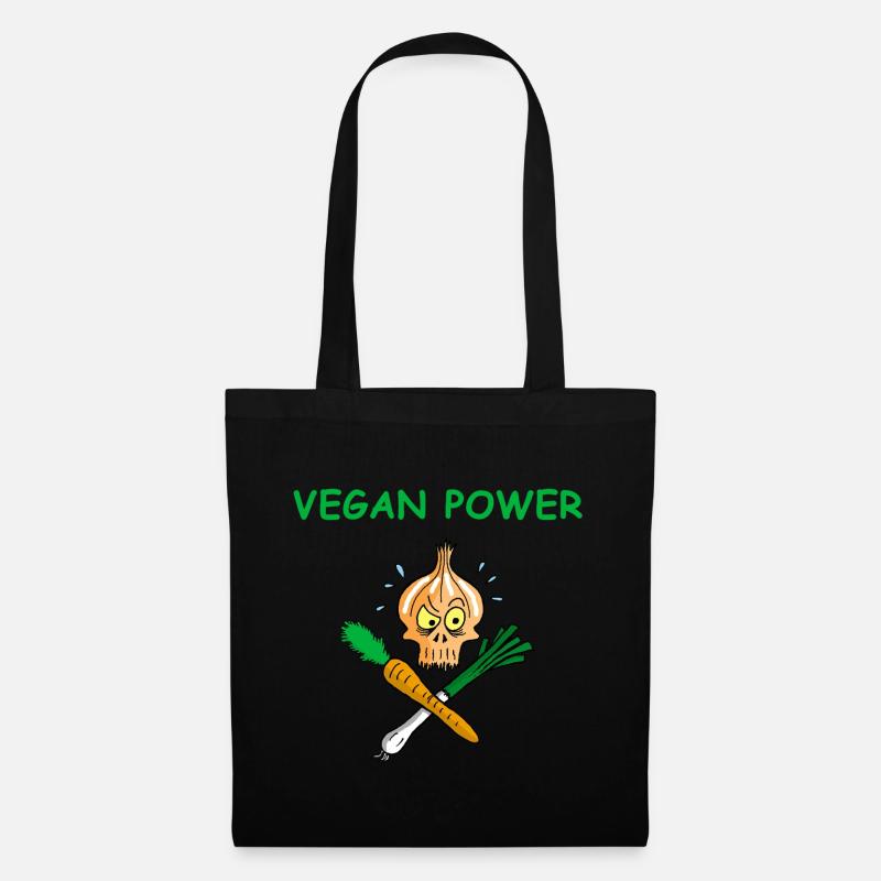 Die Kraft der Veganer - Stoffbeutel - Schwarz