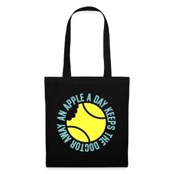 Le tennis est sain, sweat à capuche amusant pour le tennis - Sac en tissu - noir - Devant