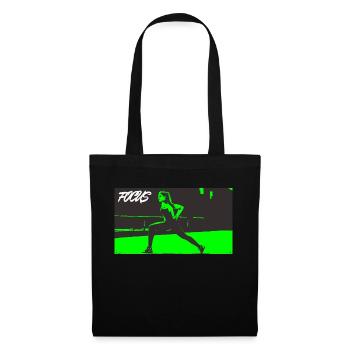FOCUS_green - Stoffbeutel - Schwarz - Vorne