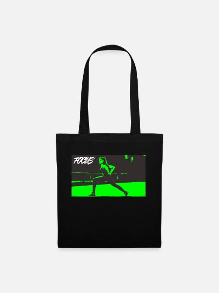 FOCUS_green - Tote Bag - black