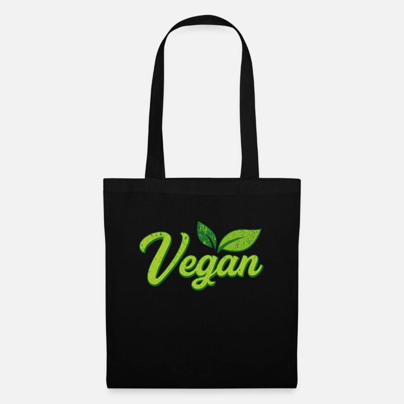 Vegan - Stoffbeutel - Schwarz