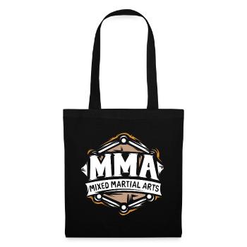 Logo MMA – Conception de combattant d’arts martiaux mixtes - Sac en tissu - noir - Devant