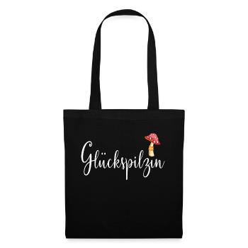 Glückspilzin Glückspilz - Stoffbeutel - Schwarz - Vorne