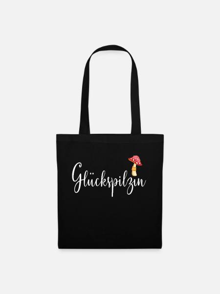 Glückspilzin Glückspilz - Stoffbeutel - Schwarz