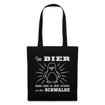 Bier Spruch - Stoffbeutel - Schwarz - Vorne