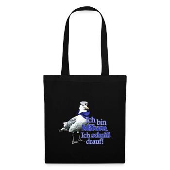 Funny Seagull with Saying - Fuck It! - Tote Bag - black - Front