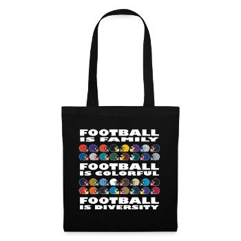 Diversité dans le football - Sac en tissu - noir - Devant