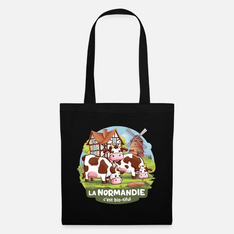 La Normandie C’est Bio-tiful Manche et Cotentin - Sac en tissu - noir
