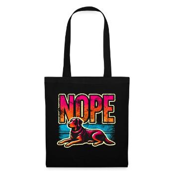 Nope chien coucher de soleil, père - Sac en tissu - noir - Devant