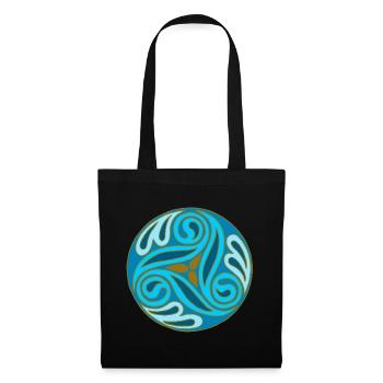 Blue Celtic Sphere - Tote Bag - black - Front