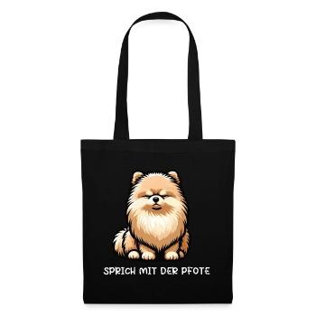 Talk to your paw Pomeranian Pomeranian Pomeranian Pomeranian Spitz - Tote Bag - black - Front