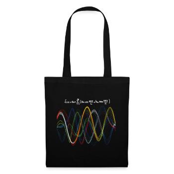 Bunte Wellen in Sinus- und Fourier-Reihen - Stoffbeutel - Schwarz - Vorne