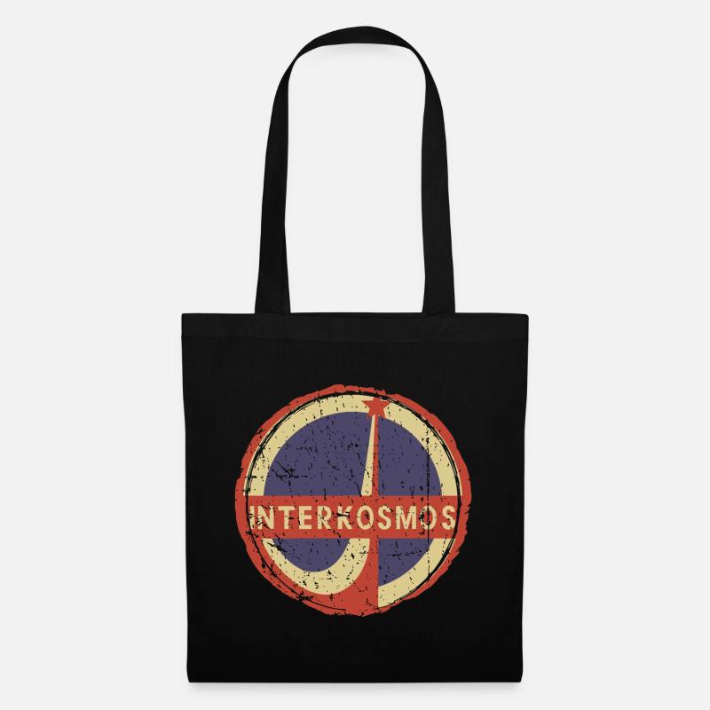 Interkosmos DDR Retro Circle Emblem - Stoffbeutel - Schwarz