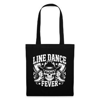 Line Dance Fever Schädel - Stoffbeutel - Schwarz - Vorne
