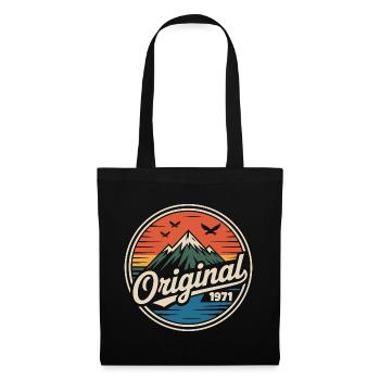 Original 1971 vintage retro 1971 anniversaire - Sac en tissu - noir - Devant