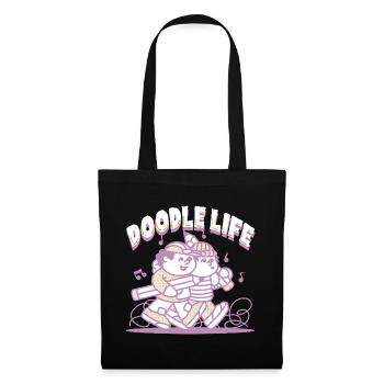 Doodle Life Doodle Drawing - Tote Bag - black - Front