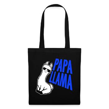 Papa Lama Cool Sonnenbrille Sitzend Lustig Tier - Stoffbeutel - Schwarz - Vorne