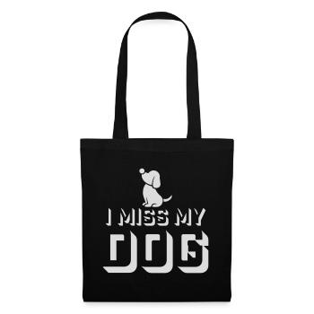 Mon chien Dog Amamant Dog Love Logo de blague - Sac en tissu - noir - Devant