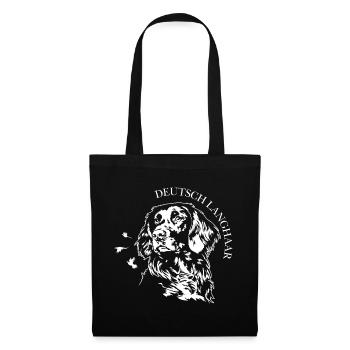 Portrait allemand à poil long Chiens de chasse Chiens Wilsigns - Sac en tissu - noir - Devant