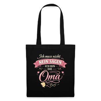 Grand-mère, je n’ai pas besoin de dire non - Sac en tissu - noir - Devant