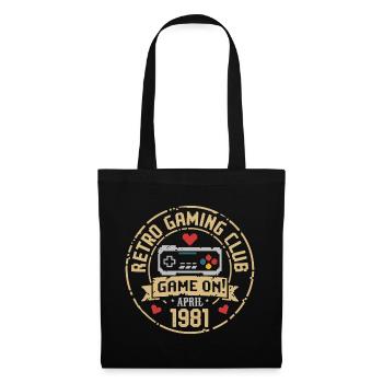 Avril 1981 Anniversaire avril 1981 Rétro - Sac en tissu - noir - Devant