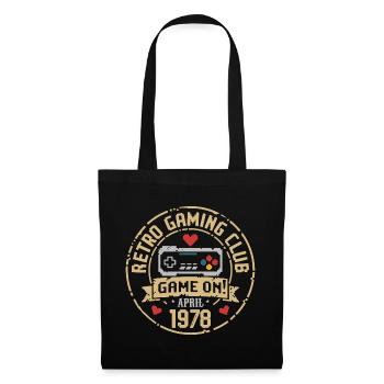 April 1978 Jubiläum April 1978 Retro - Stoffbeutel - Schwarz - Vorne