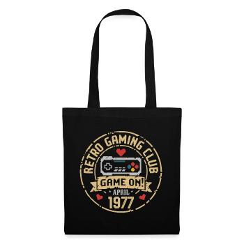 Avril 1977 Anniversaire avril 1977 Rétro - Sac en tissu - noir - Devant