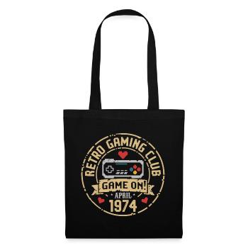 Avril 1974 Anniversaire avril 1974 Rétro - Sac en tissu - noir - Devant