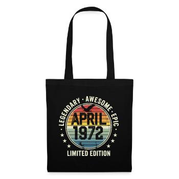 Limited Edition April 1972 - Vintage Design 1972 - Tote Bag - black - Front