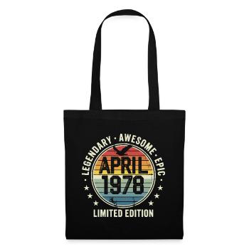 Édition Limitée Avril 1978 - Design Vintage 1978 - Sac en tissu - noir - Devant
