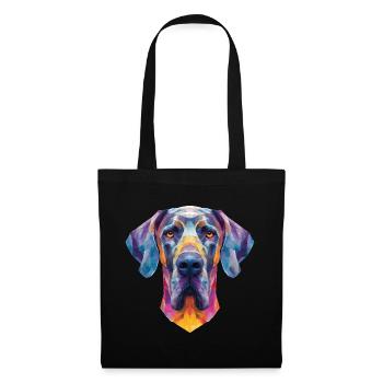 Deutsche Dogge - Stoffbeutel - Schwarz - Vorne