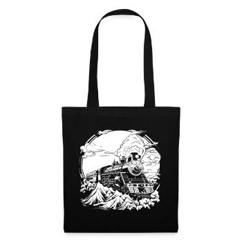 Chemin de fer - Sac en tissu - noir - Devant