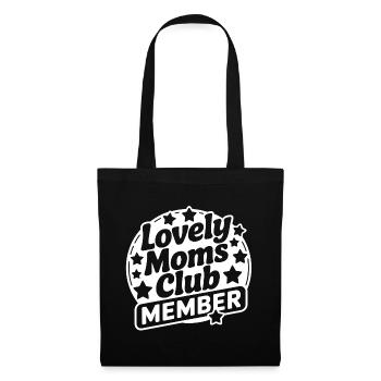 Lovely Moms Club Mitglied - Stoffbeutel - Schwarz - Vorne