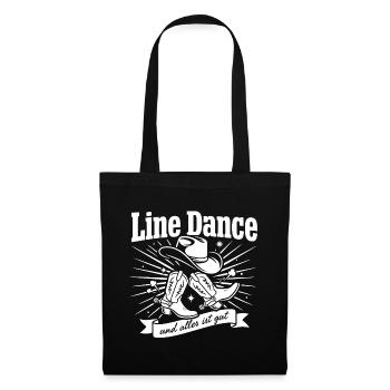 Line Dance Boots und Alles Ist Gut - Stoffbeutel - Schwarz - Vorne
