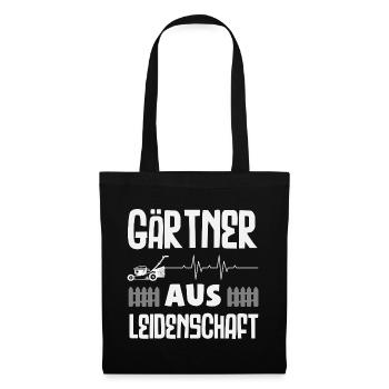 Gärtner Aus Leidenschaft - Stoffbeutel - Schwarz - Vorne