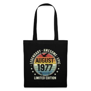 Legendäres Retro-Vintage-Jubiläum im August 1977 - Stoffbeutel - Schwarz - Vorne