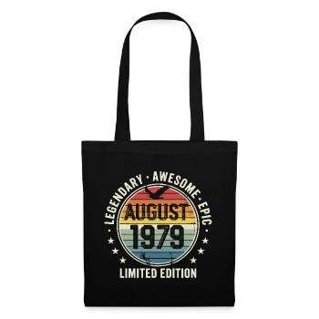 Legendäres Retro-Vintage-Jubiläum im August 1979 - Stoffbeutel - Schwarz - Vorne