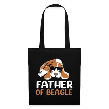 Beagle Papa - Stoffbeutel - Schwarz - Vorne