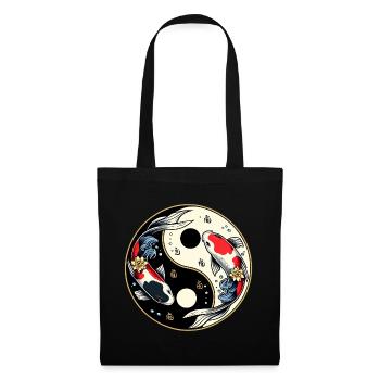 Yin Yang Koi - Stoffbeutel - Schwarz - Vorne