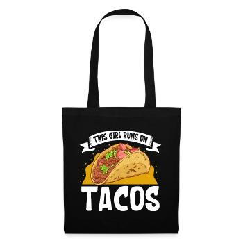 Ladies love Tacos - Stoffbeutel - Schwarz - Vorne
