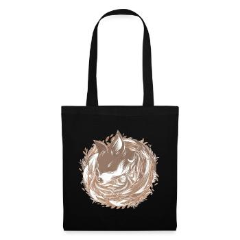 un renard au Terrier - Sac en tissu - noir - Devant
