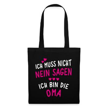 Ich bin die Oma - Stoffbeutel - Schwarz - Vorne