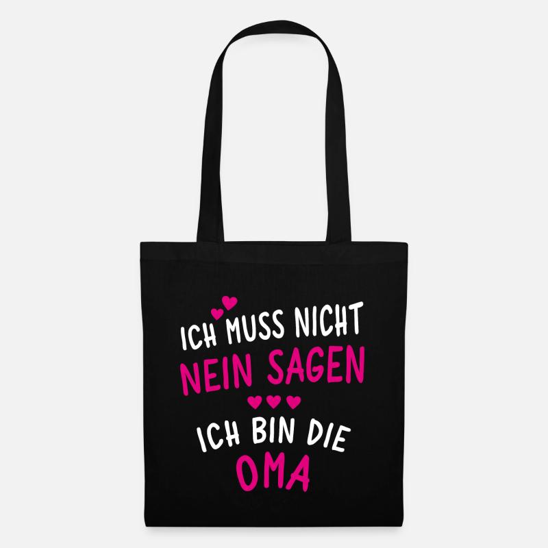 Ich bin die Oma - Stoffbeutel - Schwarz